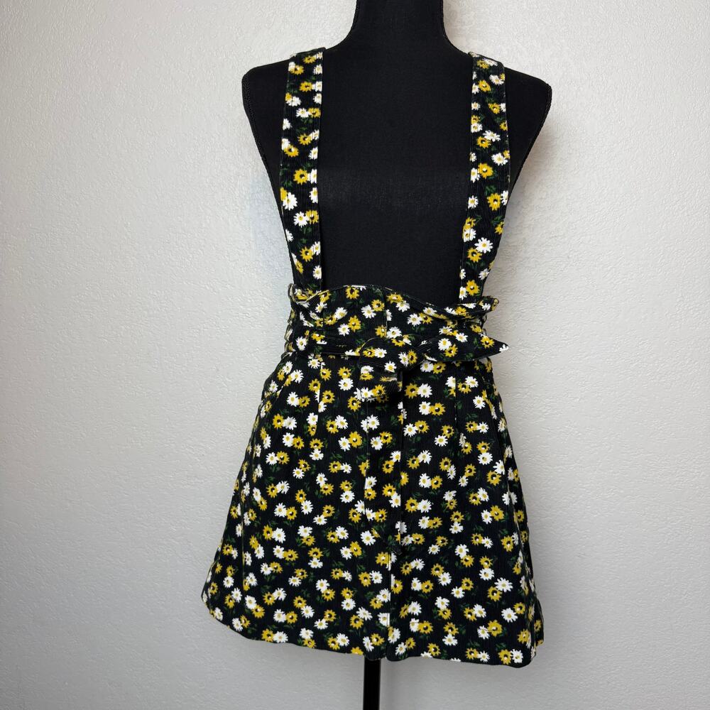 Urban Outfitters Floral Ireley Corduroy Skirtall Overall